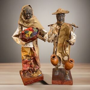 Vtg Cartoneria Paper Mache Handcrafted Mexican Folk Art Sculptures Figures Farm